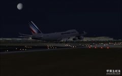 747-400F降落中